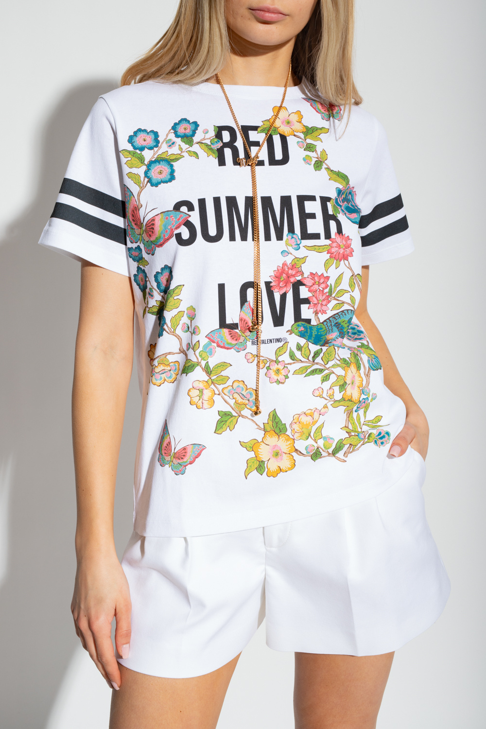 Red Valentino T-shirt with 'Red Summer Love' print | Women's